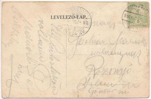 1906 Námesztó, Námestovo; Murin-féle sírbolt, templom. Kornheuser Nándor kiadása, szecessziós-virágo...