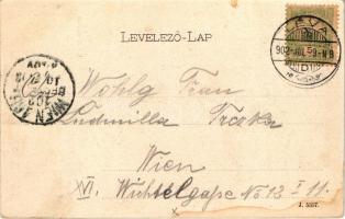 1902 Léva, Levice; várrom. Schulcz Ignác kiadása / Levicky hrad / castle ruins (fl)