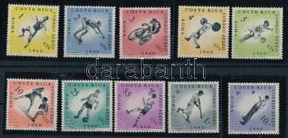 Costa Rica; 1960 Nyári olimpiai játékok sor Mi 570-579, Costa Rica; 1960 Summer Olympic Games sets Mi 570-579