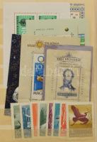 Sorok, blokkok az 50-es, 60-as évekből jobbakkal, 10 lapos kis Schaubek berakóban