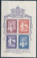 1958 Brüsszel Világkiállítás blokk Mi 2 (berakólap miatt elszíneződés a gumin)