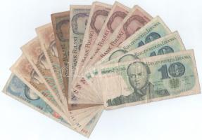 Lengyelország 1982. 10Zl (3x) + 100Zl + 1986. 100Zl (2x) + 200Zl + 1988. 200Zl + Csehszlovákia 1986. 10K (3x) + 1988. 20K T:VG Poland 1982. 10 Zlotych (3x) + 100 Zlotych + 1986. 100 Zlotych (2x) + 200 Zlotych + 1988. 200 Zlotych + Czechoslovakia 1986. 10 Korun (3x) + 1988. 20 Korun C:VG