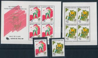 Summer Olympic Games set Mi 1483-1484+ set of blocks Mi 525-526, Nyári olimpiai játékok sor Mi 1483-1484+ blokksor Mi 525-526