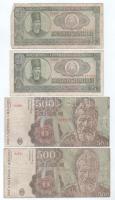 Románia 1966. 25L (2x) + 100L + 1991. 500L (2x) + 1000L (3x) T:VG Romania 1966. 25 Lei (2x) + 100 Lei + 1991. 500 Lei (2x) + 1000 Lei (3x) C:VG