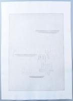 Kótai Tamás (1959-): Kellékek az útra. Rézkarc, papír, jelzett, művészpéldány E/A II/XIII számozássa...