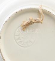 cca 1900, Apárfalva dísztál "Erzsike" felirattal, jelzett, mázhibával, d: 15 cm