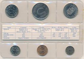 Svédország 1981. 5ö - 5K (6xklf) forgalmi sor fólia tokban T:UNC
Sweden 1981. 5 Öre - 5 Kronor (6xd...