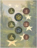 Andorra 2003. 1c-2E (8xklf) próbaveret forgalmi sor karton dísztokban T:UNC Andorra 2003. 1 Cent - 2 Euro (8xdiff) trial strike coin set in cardboard case C:UNC