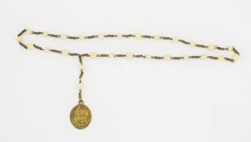 Régi rózsafüzér, h:29 cm