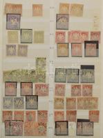 Német államok - Bajorország kb. 6-700 db bélyeg, közte 54 db "számos" és 28 db fogazatlan ...