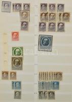 Német államok - Bajorország kb. 6-700 db bélyeg, közte 54 db "számos" és 28 db fogazatlan ...