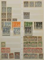 Német államok - Bajorország kb. 6-700 db bélyeg, közte 54 db "számos" és 28 db fogazatlan ...