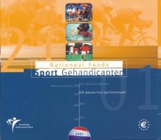 Hollandia 2001. 1c-2E (8xklf) forgalmi sor "Fogyatékosok Nemzeti Sportszövetsége" dísztokba rögzítve T:PP, patina Netherlands 2001. 1 Cent - 2 Euro (8xdiff) coin set in original "Nationaal Fonds Sport Gehandicapten" case C:PP, patina