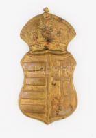 Bronz magyar címer ruhadísz, 9x5 cm