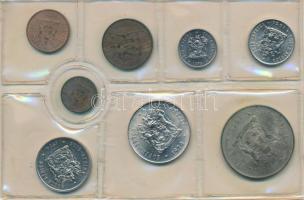 Dél-Afrika 1974. 1/2c-1R (8xklf) forgalmi sor zárt fóliacsomagolásban, közte 1974. 1R Ag "A Pretoria Verde 50. évfordulója" T:UNC patina South Africa 1974. 1/2 Cent - 1 Rand (8xdiff) coin set in sealed foil packing, including 1974. 1 Rand Ag "50th Anniversary of Pretoria Mint" C:UNC patina