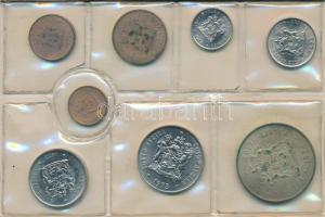 Dél-Afrika 1973. 1/2c-1R (8xklf) forgalmi sor zárt fóliacsomagolásban, közte 1973. 1R Ag T:UNC patin...