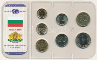Bulgária 1999-2002. 1s-1L (7xklf) forgalmi összeállítás műanyag "Das Geld der Welt" tokban...