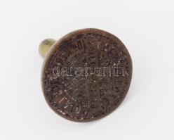 Dr. Keresztes Lajos ügyvéd Besztercze bronz pecsételő, h: 4 cm