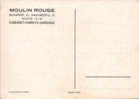 Budapest VI. Moulin Rouge mulató, tánctér, belső. Cabaret-Variete-Dancing. Nagymező utca 17. Pallas ...