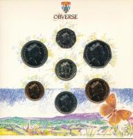 Egyesült Királyság 1989. 1p - 1P (7xklf) forgalmi sor szettben T:BU, a tok belső ragasztása elengede...