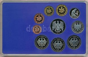 Német Szövetségi Köztársaság 1998G 1pf-5M (10xklf) forgalmi sor műanyag dísztokban, külső karton tok...