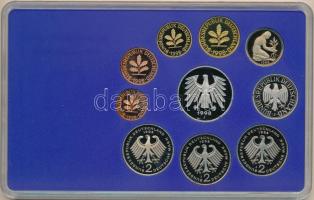 Német Szövetségi Köztársaság 1998J 1pf-5M (10xklf) forgalmi sor műanyag dísztokban, külső karton tok...