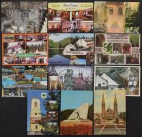 Kb. 300 db MODERN magyarországi színes város képeslap, retró lapok kis dobozban (1960-2000) / Cca. 300 modern Hungarian coloured town postcards in a small box