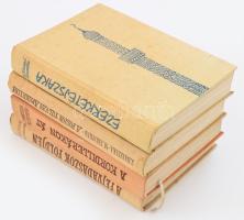 4 db utazás-helytörténet témájú könyv: Jiri Hanzelka - Miroslav Zikmund: A folyón túl van Argentína.; A Kordillerákon át.; A fejvadászok földjén.; Ezerkétéjszaka. Bp./Pozsony, 1956-1968, Művelt Nép / Bibliotheca / Gondolat / Madách. Fekete-fehér és színes fotókkal, térképekkel illusztrálva. Kiadói egészvászon-kötés, változó állapotban, részben foltos borítókkal.