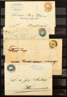 Osztrák Posta Magyarországon 34 db küldemény, közte 11 db 1850-es, 3 db 1858-as, 5 db 1861-es, 15 db...