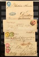 Osztrák Posta Magyarországon 34 db küldemény, közte 11 db 1850-es, 3 db 1858-as, 5 db 1861-es, 15 db...