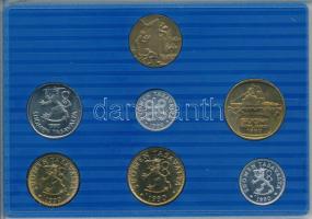 Finnország 1990. 5p - 5M (6xklf) forgalmi sor + verdei emlékzseton, műanyag tokban, leírással T:UNC
...