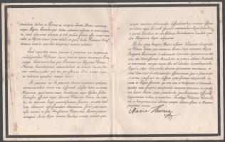 1778. márc. 8. Bécs Nemesmásolat Mária Terézia leveléről, amelyet vejének, Albert tescheni hercegnek...