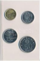 Spanyolország 1981. 1P-50P (4xklf) "Európa Bajnokság 1982" bordó műbőrtokos forgalmi sor T...