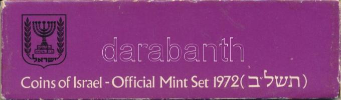 Izrael 1972. 1a-1L (6xklf) forgalmi sor műanyag tokban, angol nyelvű leírással T:AU, kis patina Israel 1972. 1 Agora - 1 Lira (6xdiff) mint set in plastic case, with English description C:AU, small patina