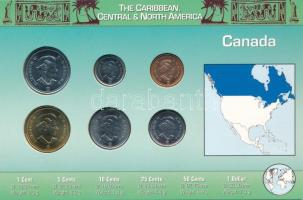 Kanada 2007-2008. 1c - 1$ (6xklf) forgalmi összeállítás, karton lapon T:UNC,AU patina
Canada 2007-2...