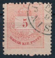 1874 5kr látványosan elfogazva