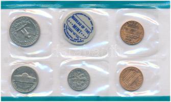 Amerikai Egyesült Államok 1969. 1c-25c (5xklf) + "Bureau of the mint" zseton forgalm sor l...