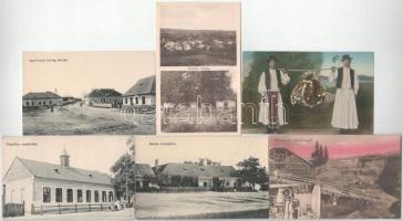 Kb. 45 db RÉGI Eger környéki település képeslap / 45 pre-1945 Hungarian town postcards from around Eger