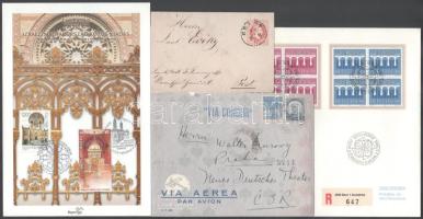 7 db külföldi küldemény + 1 db magyar-izraeli emléklap