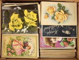 Kb. 1900 db főleg 1960 előtti MODERN motívum képeslap egy dobozban, vegyes minőség / Cca. 1900 mostly pre-1960 motive postcards in a box, mixed quality