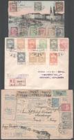 33 db küldemény Turul és Árvíz bélyegekkel bérmentesítve