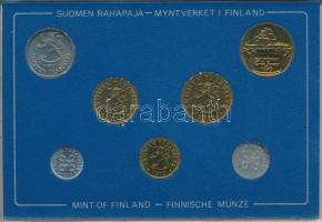 Finnország 1979. 1p - 5M (7xklf) forgalmi sor műanyag tokban T:AU
Finland 1979. 1 Penni - 5 Markkaa...