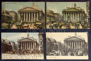 LONDON - 122 db RÉGI város képeslap gyűrűs mappában / 122 pre-1945 town postcards in a modern album