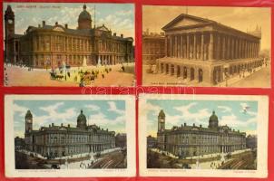 150 db RÉGI város képeslap gyűrűs mappában: Nagy-Britannia / 150 pre-1945 town postcards in a modern...