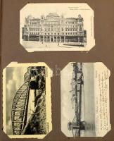 Kb. 300 db RÉGI város képeslap szecessziós albumban: történelmi Magyarország / Cca. 300 pre-1945 tow...