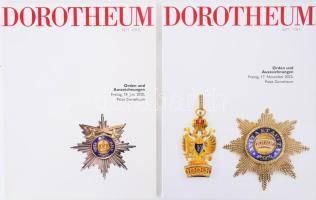 Dorotheum 2 darab aukciós katalógus, kitüntetések témában, 2020-2023