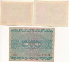 Ausztria 1922. 1K + 2K + 100K T:AU,XF
Austria 1922. 1 Krone + 2 Kronen + 100 Kronen C:AU,XF
Krause...