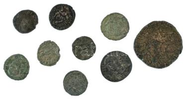 Római Birodalom vegyes ~III-IV. század 10db-os bronz érmetétel T:vegyes Roman Empire ~3rd-4th century 10pcs bronze coin lot C:mixed