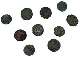 Római Birodalom vegyes ~III-IV. század 10db-os bronz érmetétel T:vegyes Roman Empire ~3rd-4th century 10pcs bronze coin lot C:mixed
