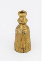 cca 19. sz. vége, szecessziós bronz függönyhúzó vég, h: 5 cm